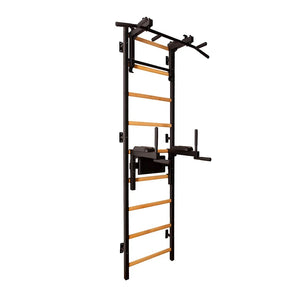 BenchK 732B Sleek Black Stall Bar for Home Fitness Rooms